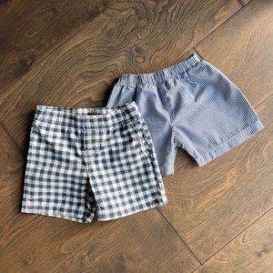 Navy & White Gingham Shorts | Toddler Boy - Set of 2